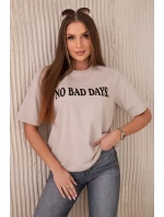 Bavlněná halenka No Bad Days béžový Bavlněná halenka No Bad Days béžový