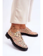 Dámské Kožené Boty Maciejka 04087-18 Oranžová a černá