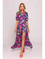 M858 Maxi šaty s otevřenými zády - model 1 M858 Maxi šaty s otevřenými zády - model 1