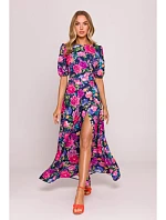 M858 Maxi šaty s otevřenými zády - model 1