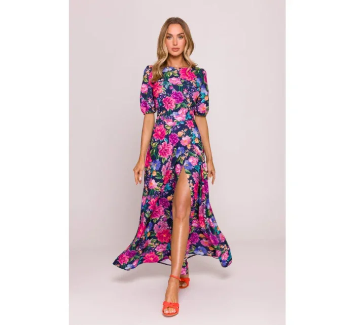 M858 Maxi šaty s otevřenými zády - model 1 M858 Maxi šaty s otevřenými zády - model 1