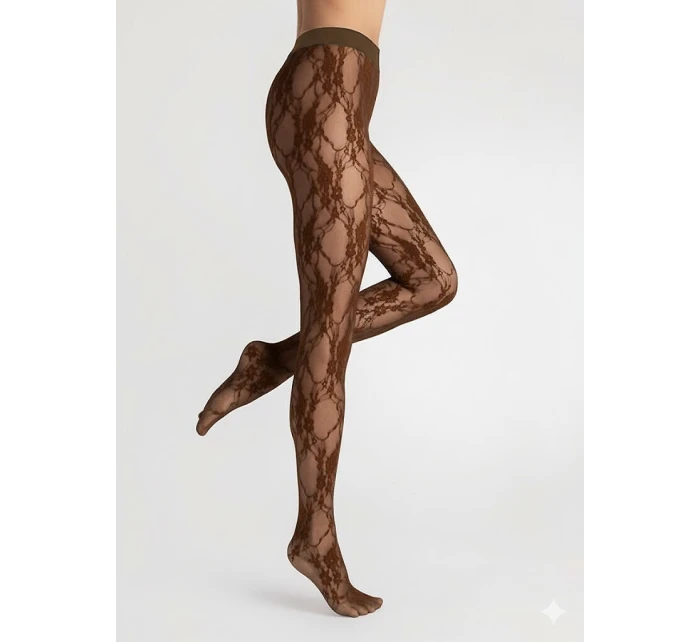 Dámské punčochové kalhoty Donatella I 5000 Černá vzor - Fiore Dámské punčochové kalhoty Donatella I 5000 Černá vzor - Fiore