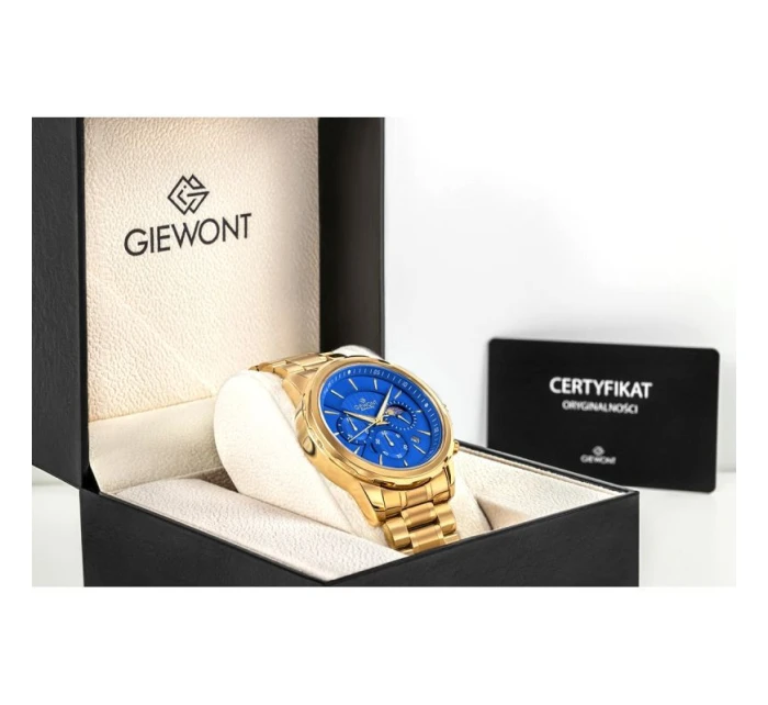 Pánské hodinky Giewont Chronograph Sapphire Gold Blue GW9460-B5 Pánské hodinky Giewont Chronograph Sapphire Gold Blue GW9460-B5