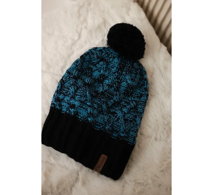 Milano fleecová čepice K203 tyrkysová melange+černá