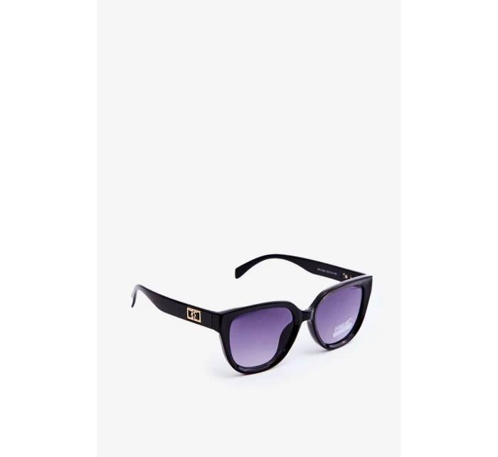 Dámské sluneční brýle se zlatými detaily UV400 černá Dámské sluneční brýle se zlatými detaily UV400 černá