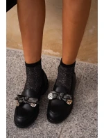 Dámské Mokasíny S Mašlí S.Barski Černé Dámské Mokasíny S Mašlí S.Barski Černé