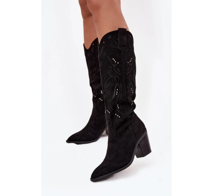 Kozačky na podpatku  model 223005 Step in style