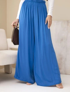 Dámské viskózové široké kalhoty s gumou v pase model 21924570 - K-Fashion