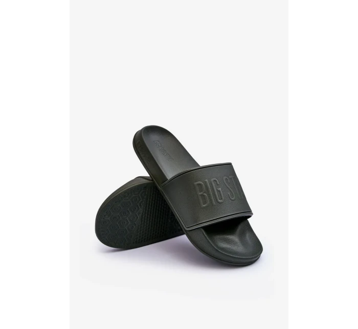 Lehké pánské pěnové žabky Big Star Tmavě zelená Lehké pánské pěnové žabky Big Star Tmavě zelená