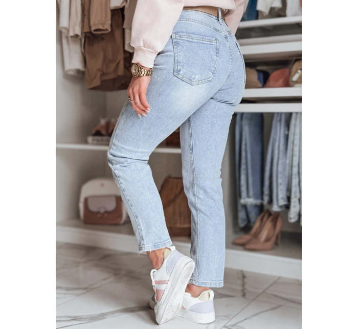 Dámské džínové kalhoty slim fit s páskem NEOPASS modré FashionStreet UY2680