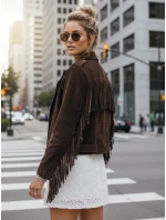 Dámská semišová bunda s třásněmi FashionStreet TY5573