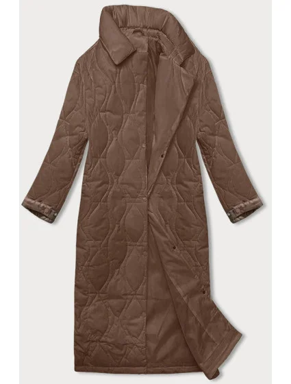 Hnědý dámský kabát model 20469016 - J.STYLE