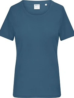 Daiber 8039 Dámské bio tričko s jemným žebrováním 02.8039 dusty blue