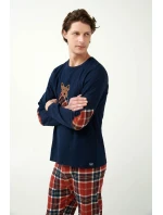 Vamp - Vánoční pánské pyžamo ve skotském tartanu 21514 - Vamp