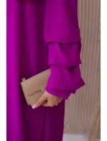 Španělské šaty s ozdobnými rukávy fialka Španělské šaty s ozdobnými rukávy fialka