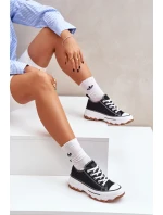 Nízké dámské tenisky na platformě černé Aradwin Nízké dámské tenisky na platformě černé Aradwin