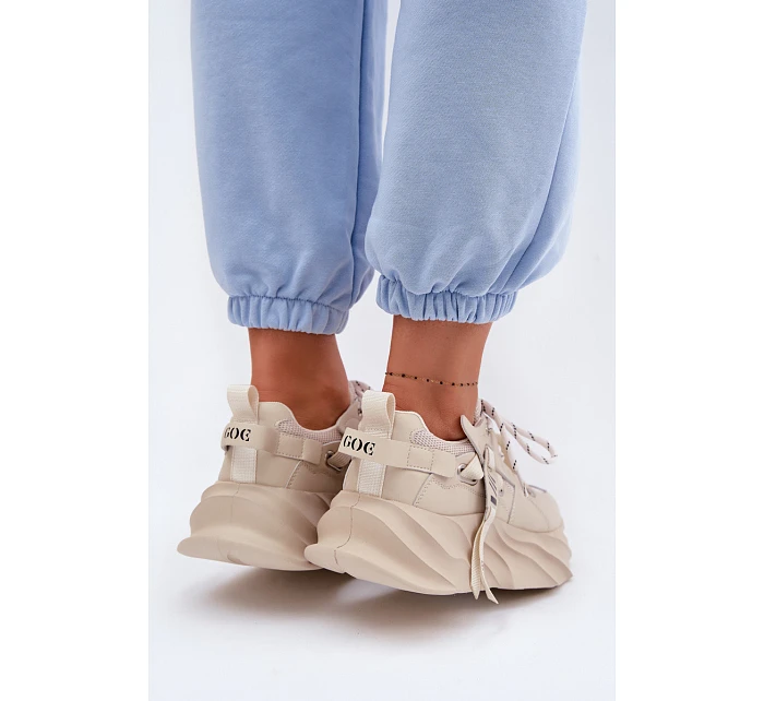 Kožené dámské tenisky GOE TT2N4012 Béžové