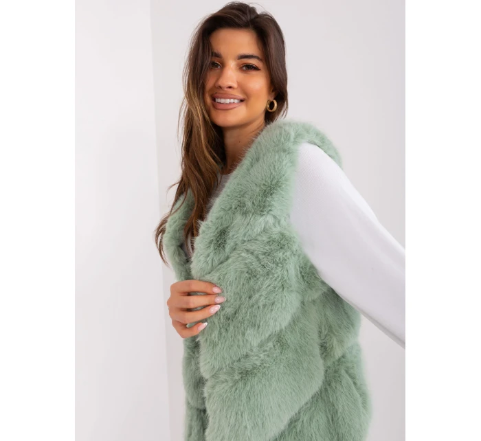 Kamizelka AT KZ model 19005839 pistacjowy - FPrice Kamizelka AT KZ model 19005839 pistacjowy - FPrice