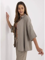 Koszula MI KS model 21151212 ciemny bezowy - FPrice