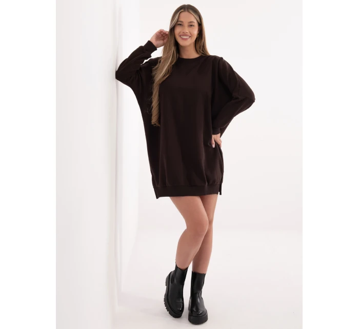 Sukienka RV SK model 21801814 ciemny brązowy - FPrice Sukienka RV SK model 21801814 ciemny brązowy - FPrice