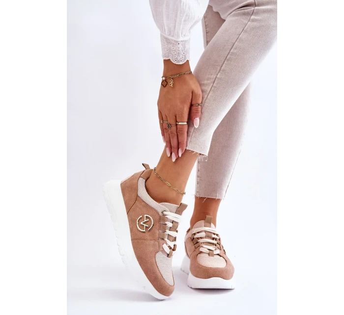 Dámská sportovní obuv na platformě Béžove Aisha Dámská sportovní obuv na platformě Béžove Aisha