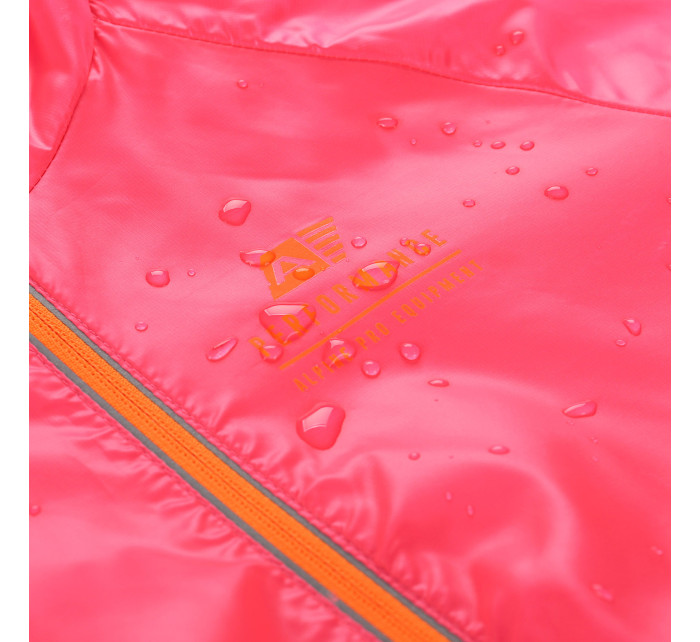 Dětská ultralehká bunda s impregnací ALPINE PRO BIKO neon knockout pink