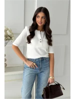 BLOUSE model 22011295 - OFF PINK BLOUSE model 22011295 - OFF PINK