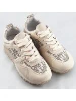 Béžové dámské tenisky se podrážkou model 17195567