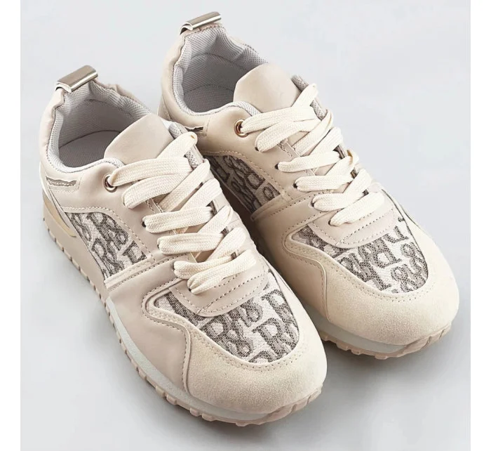 Béžové dámské tenisky se podrážkou model 17195567