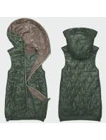 Dámská vesta v barvě khaki se stahovacím lemem na spodním okraji S'West (B8240/B8342-11)