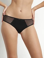 Dámské kalhotky z bio bavlny DIM GENEROUS COTTON BIO SLIP - DIM - černá