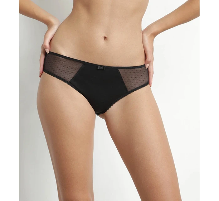 Dámské kalhotky z bio bavlny DIM GENEROUS COTTON BIO SLIP - DIM - černá