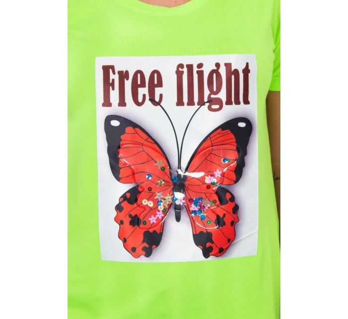 Zelená neonová halenka Free Flight