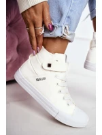 Dámské Vysoké Tenisky Big Star FF274579 Bile Dámské Vysoké Tenisky Big Star FF274579 Bile