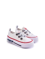Dětské látkové tenisky BIG STAR KK374048 Bílá Dětské látkové tenisky BIG STAR KK374048 Bílá
