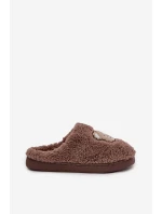 Dámské pantofle s beránkem a medvídky čokoládové Temiena Dámské pantofle s beránkem a medvídky čokoládové Temiena