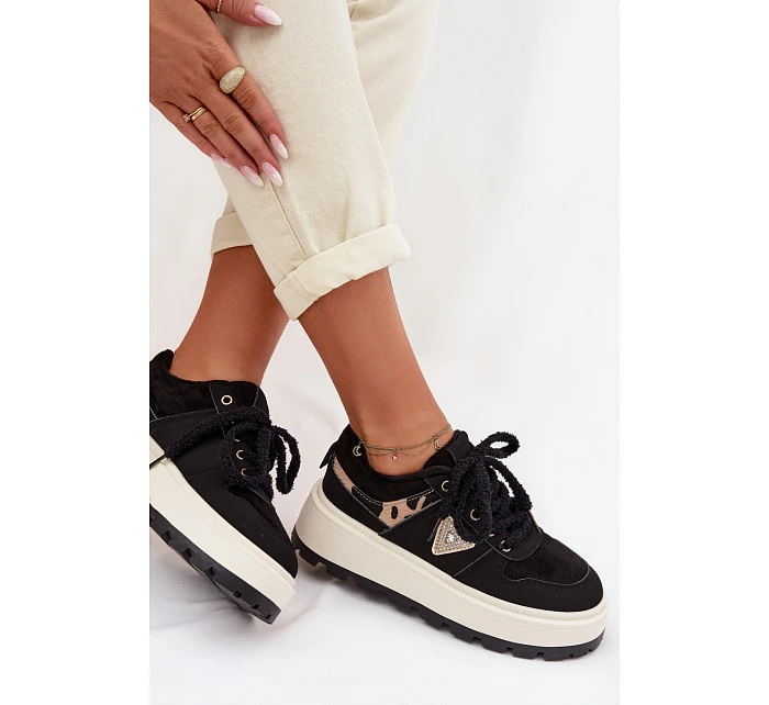 Dámské tenisky na platformě černé model 22039766 - Boto Dámské tenisky na platformě černé model 22039766 - Boto