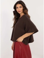 Sweter IT SW model 21877691 ciemny brązowy - FPrice Sweter IT SW model 21877691 ciemny brązowy - FPrice