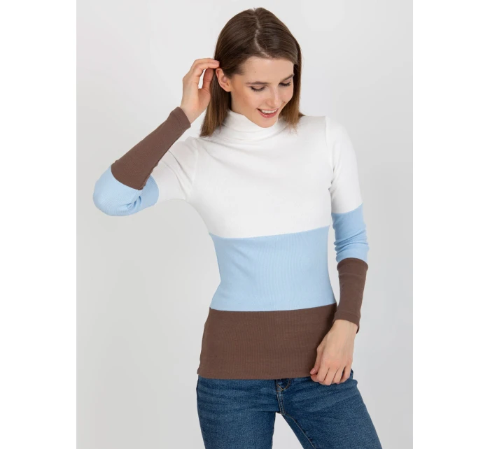 Dámská halenka RV BZ 8465 1.37P bílá a modrá - FPrice