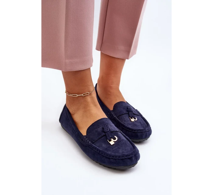 Dámské semišové klasické mokasíny tmavě modrá Ontala Dámské semišové klasické mokasíny tmavě modrá Ontala