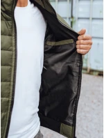 Pánská přechodná prošívaná zelená bunda FashionStreet TX3408z Pánská přechodná prošívaná zelená bunda FashionStreet TX3408z