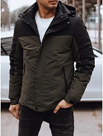 Pánská bunda zimní s kapucí zelená FashionStreet TX4896 Pánská bunda zimní s kapucí zelená FashionStreet TX4896