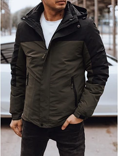 Pánská bunda zimní s kapucí zelená FashionStreet TX4896