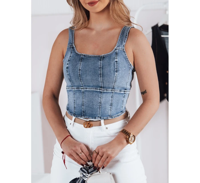 VESTTOP FashionStreet dámský džínový top RY2727