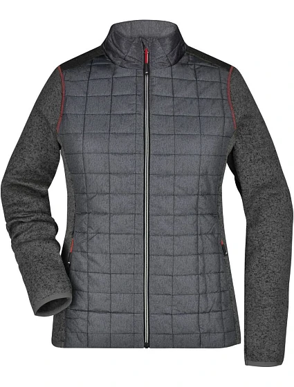 JN Dámská pletená hybridní bunda 02.0 grey melange/anthracite melange model 22489293 - Daiber JN Dámská pletená hybridní bunda 02.0 grey melange/anthracite melange model 22489293 - Daiber