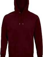 SOL'S Stellar Unisex raglánová mikina s kapucí z bio bavlny 25.3568 burgundy