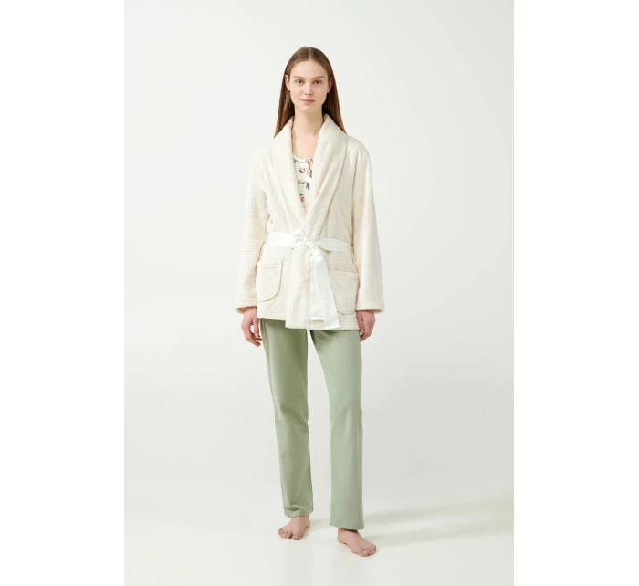 Vamp - Béžový fleecový župan 21361 - Vamp Vamp - Béžový fleecový župan 21361 - Vamp