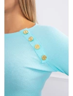 Halenka s ozdobnými knoflíky mint Halenka s ozdobnými knoflíky mint