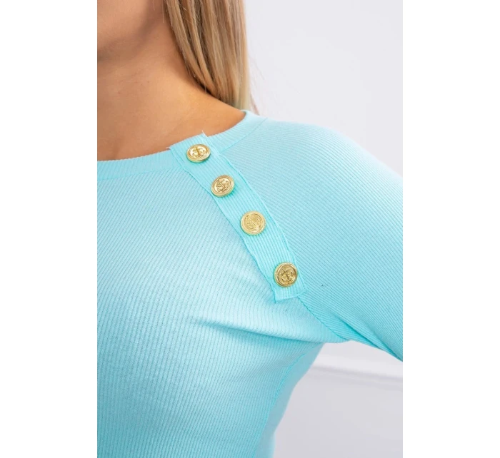 Halenka s ozdobnými knoflíky mint Halenka s ozdobnými knoflíky mint