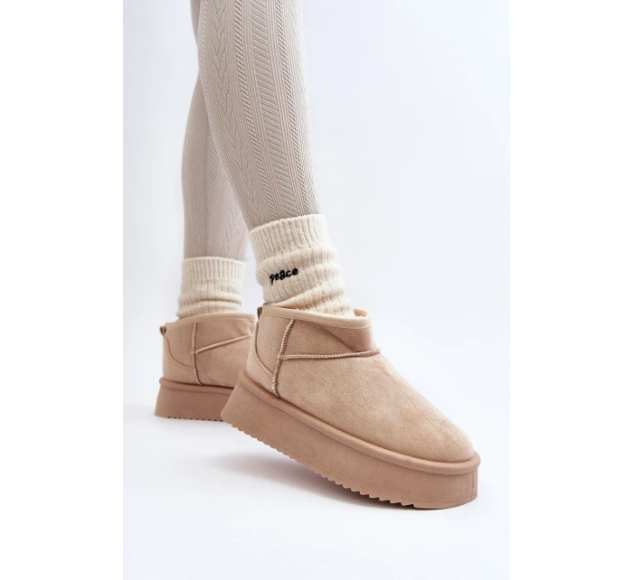 Dámské Sněhule Na Podrážce Beige model 21645981 - Boto Dámské Sněhule Na Podrážce Beige model 21645981 - Boto